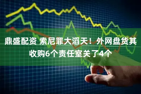 鼎盛配资 索尼罪大滔天！外网盘货其收购6个责任室关了4个