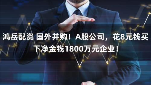 鸿岳配资 国外并购！A股公司，花8元钱买下净金钱1800万元企业！