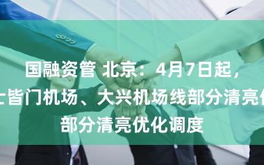 国融资管 北京:4月7日起,机场巴士皆门机场、大兴机场线部分清亮优化调度