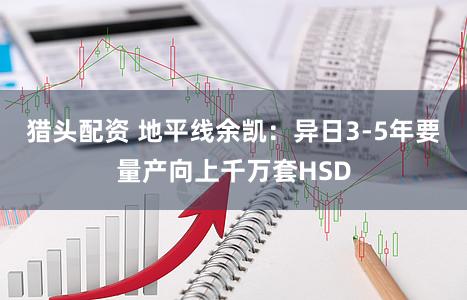 猎头配资 地平线余凯：异日3-5年要量产向上千万套HSD