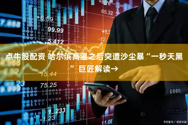 点牛股配资 哈尔滨高温之后突遭沙尘暴“一秒天黑” 巨匠解读→